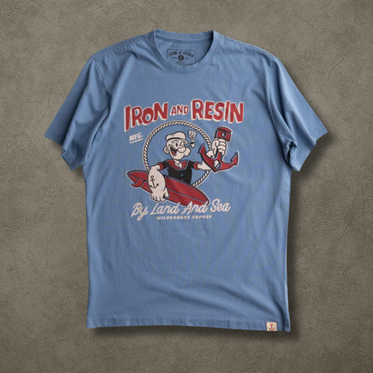 By Land and By Sea Tee Sky Blue – ASHER GOODS Co