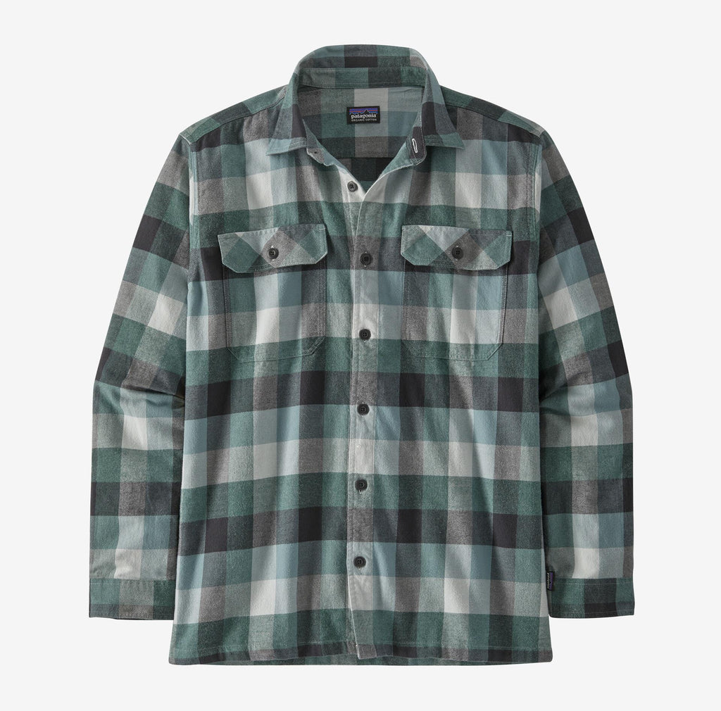 Long-Sleeved Organic Cotton Midweight Fjord Flannel - Nouveau Green
