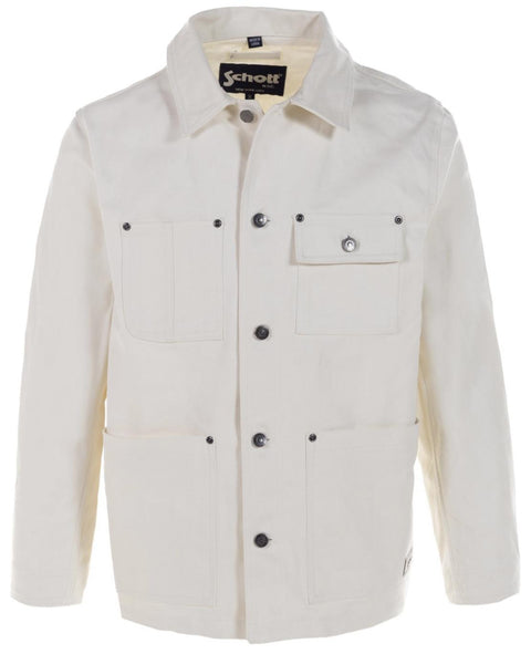 Cotton Canvas Chore Jacket - Offwhite