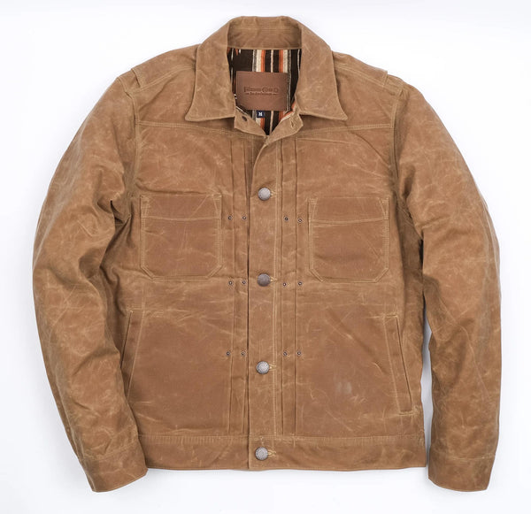 Riders Jacket Waxed Canvas - Rust