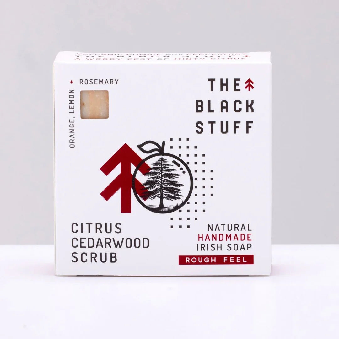 The Black Stuff Citrus Cedarwood Scrub Soap
