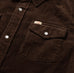Reagan Pearl Snap - Cord Brown