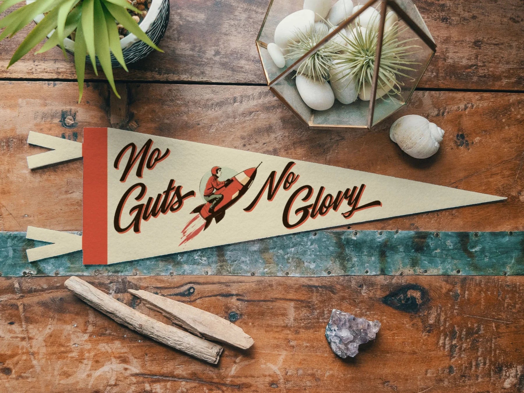 Benoit’s Design Co. No Guts No Glory Pennant