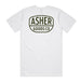 Station Tee - Army Green White