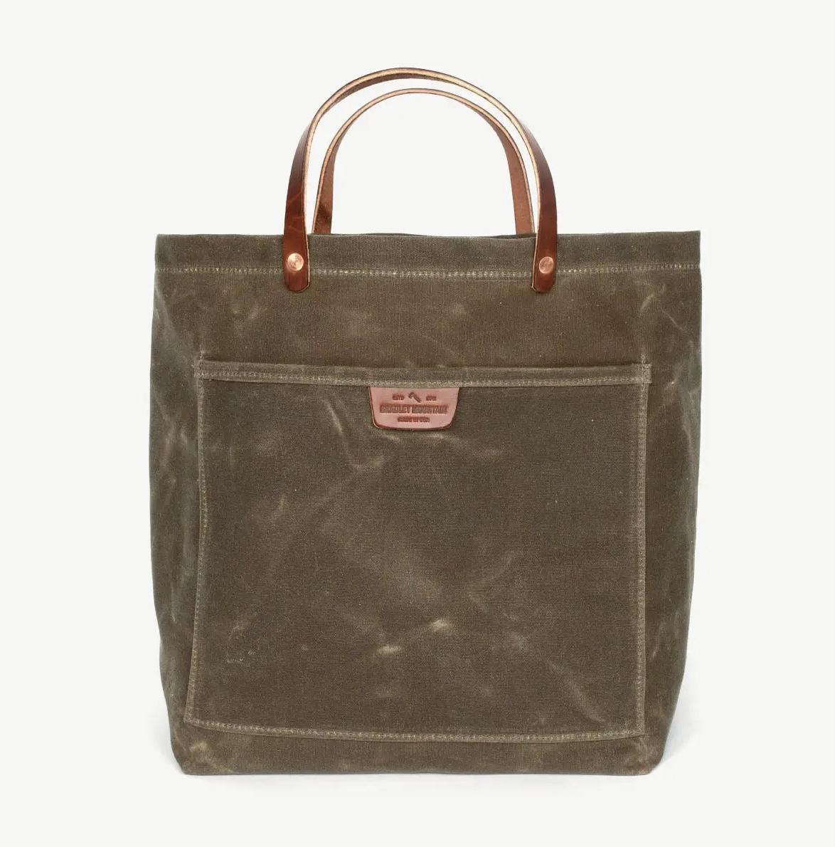 Waxed Coal Tote Bag