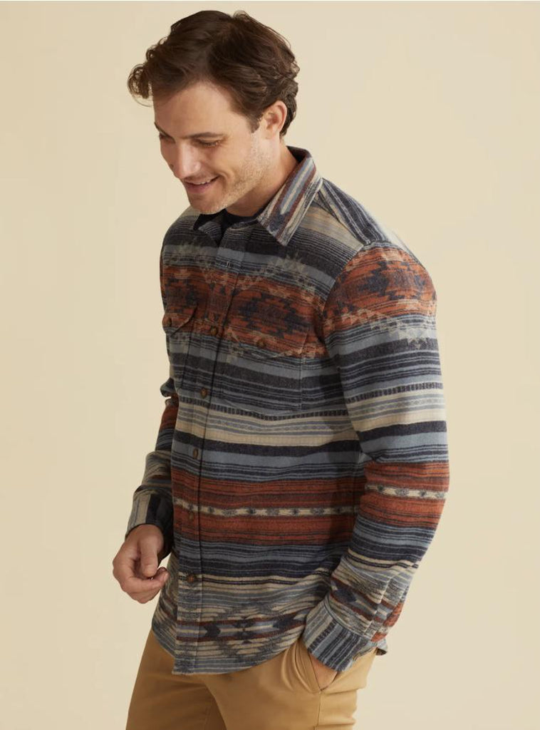 Fitted La Pine Overshirt - Blue Camano