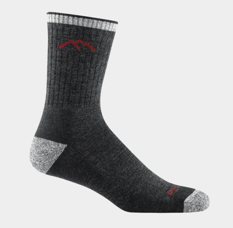 Men's Hiker Micro Crew Midweight Hiking Sock with Cushion - Black