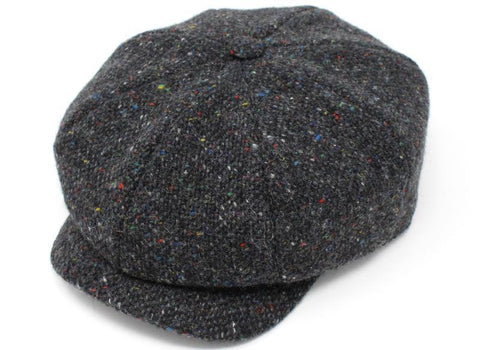 JP Cap Tweed Dark Gray Charcoal
