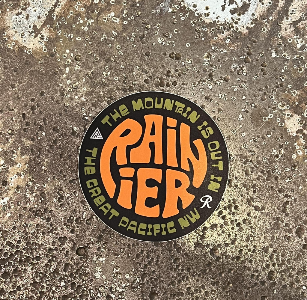Rainier Mountain Out Sticker