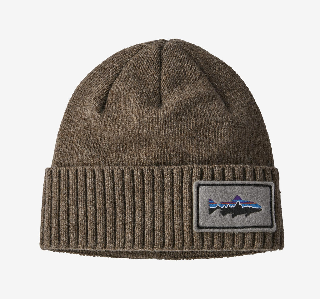 Brodeo Beanie - Fitz Roy Trout Patch Ash Tan