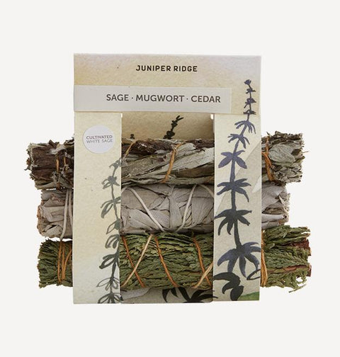 Cultivated Sage, Mugwort + Cedar Bundle