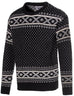 Wool Blend Icelandic Sweater Black/White