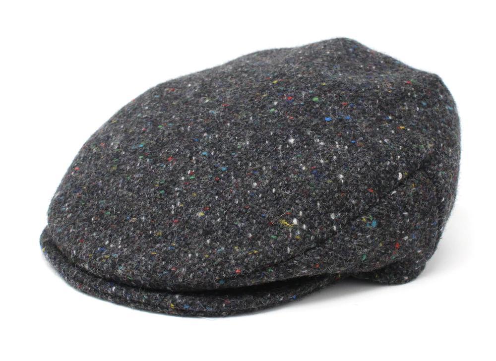 Vintage Cap Tweed Dark Grey Charcoal Fleck Salt & Pepper