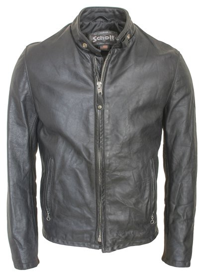 654VN Vintaged Cowhide Cafe Racer Leather Jacket