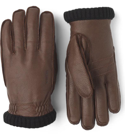 Deerskin Primaloft Rib Gloves - Chocolate