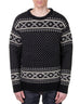 Wool Blend Icelandic Sweater Black/White