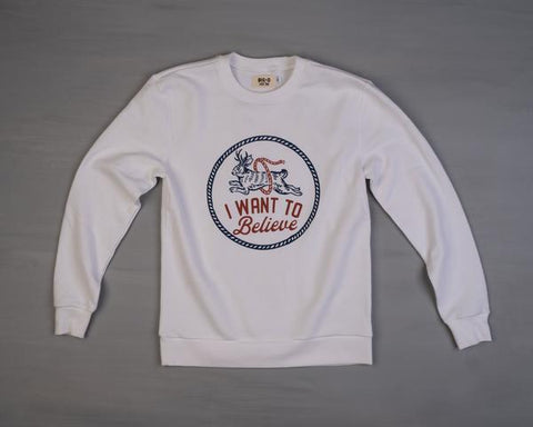 I Want to Believe Sweatshirt White
