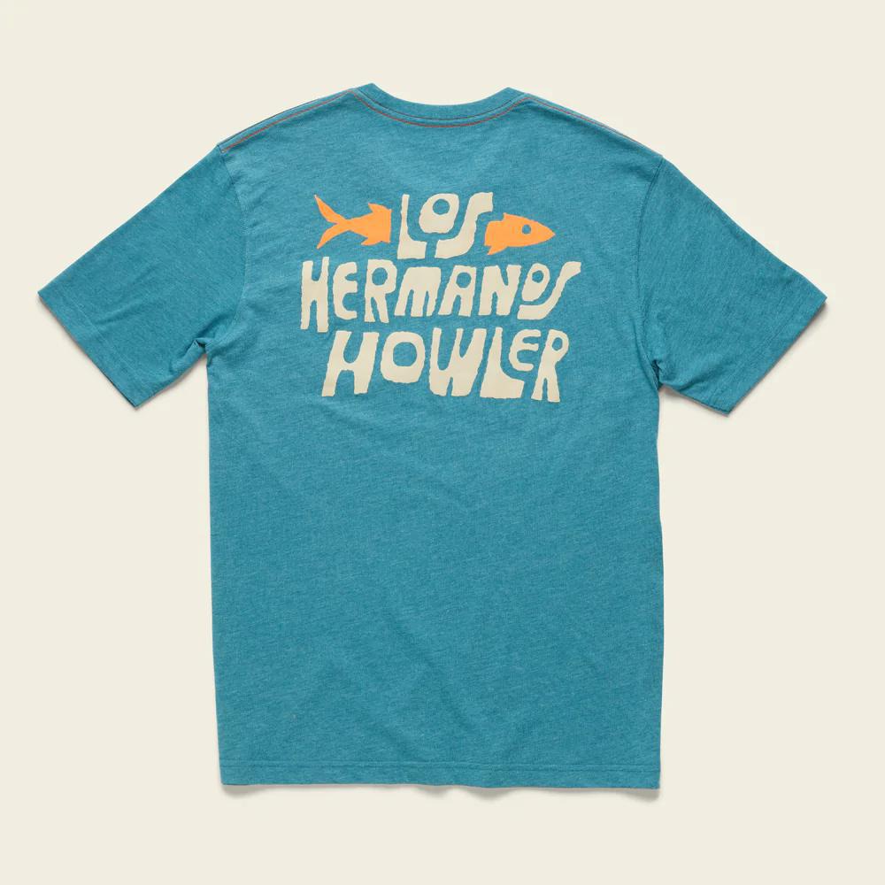 Los Hermanos Pescado Pocket T-Shirt - Petrol Heather