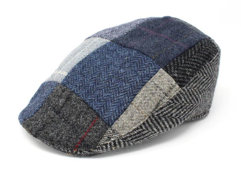 Donegal Touring Cap Patchwork - Grey Blue