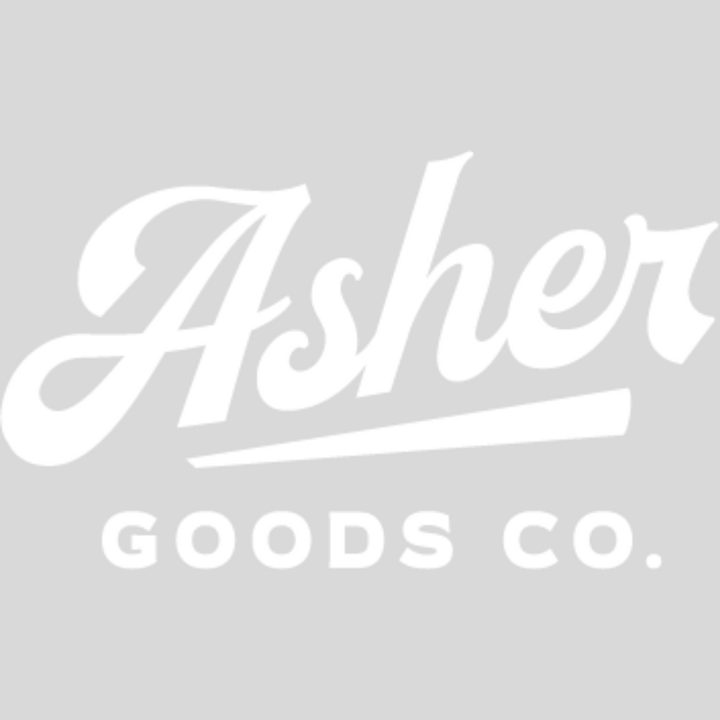 Asher Goods Co. Transfer Decal White