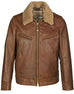 596 Antique Cowhide Rancher Jacket with Sheepskin Collar